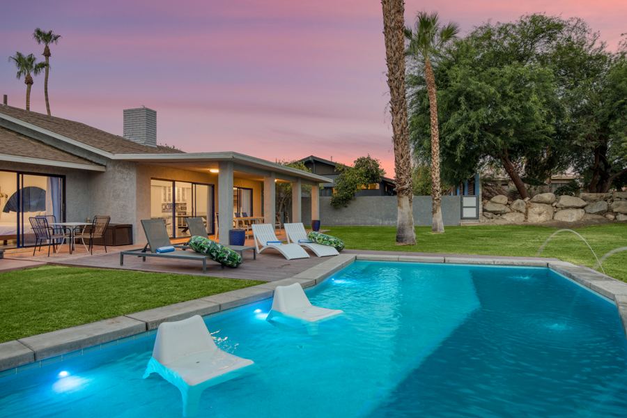 Pool at sunset
